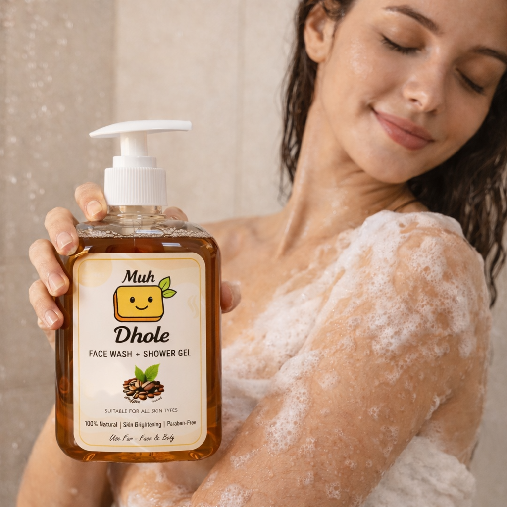 Organic Face Wash + Shower Gel | Coffee Variant - For Face & Body
