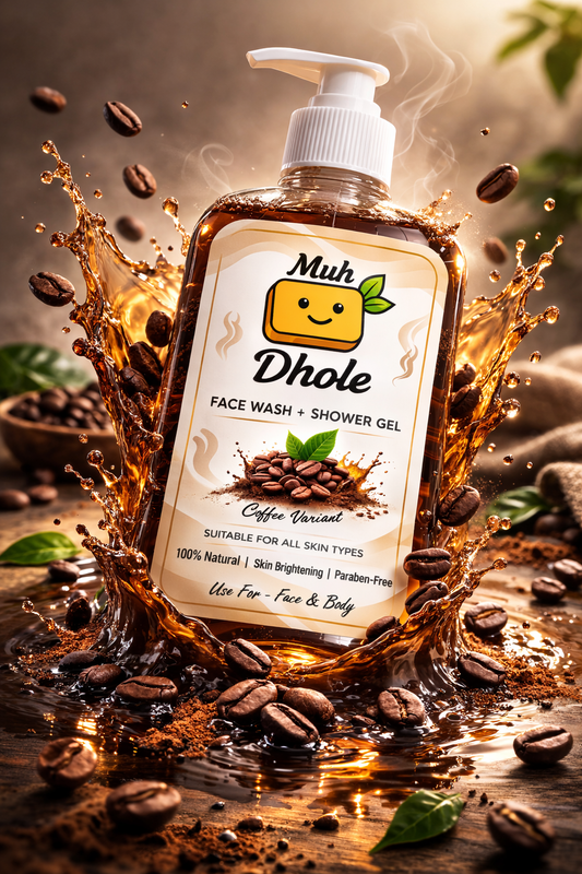 Organic Face Wash + Shower Gel | Coffee Variant - For Face & Body