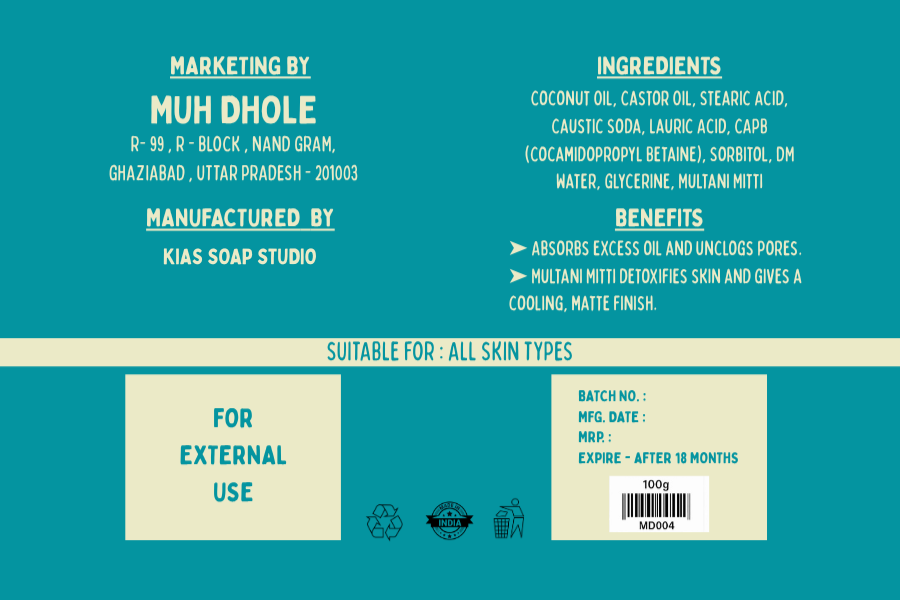 MULTANI MITTI SOAP for face & body