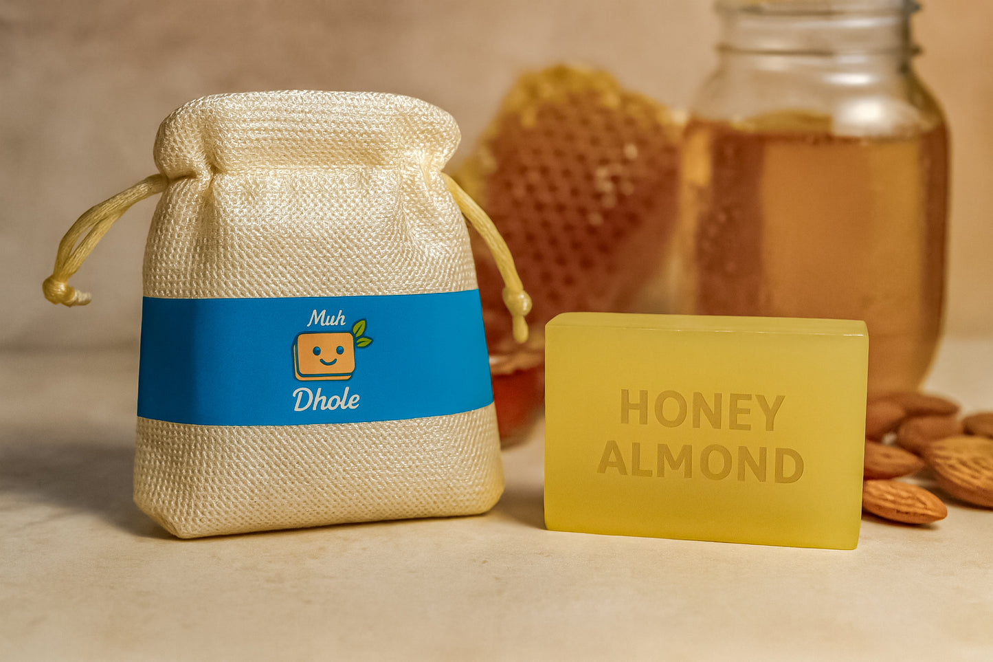 HONEY ALMOND SOAP for face & body